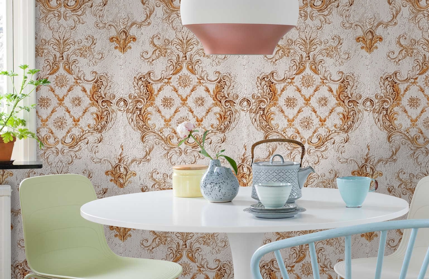 Обои 82858 фото в интерьере кухни