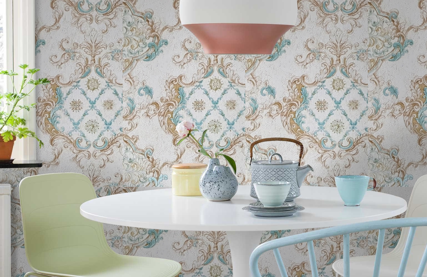 Обои 82862 фото в интерьере кухни