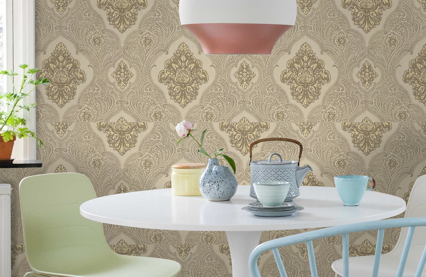 Обои 83402 фото в интерьере кухни