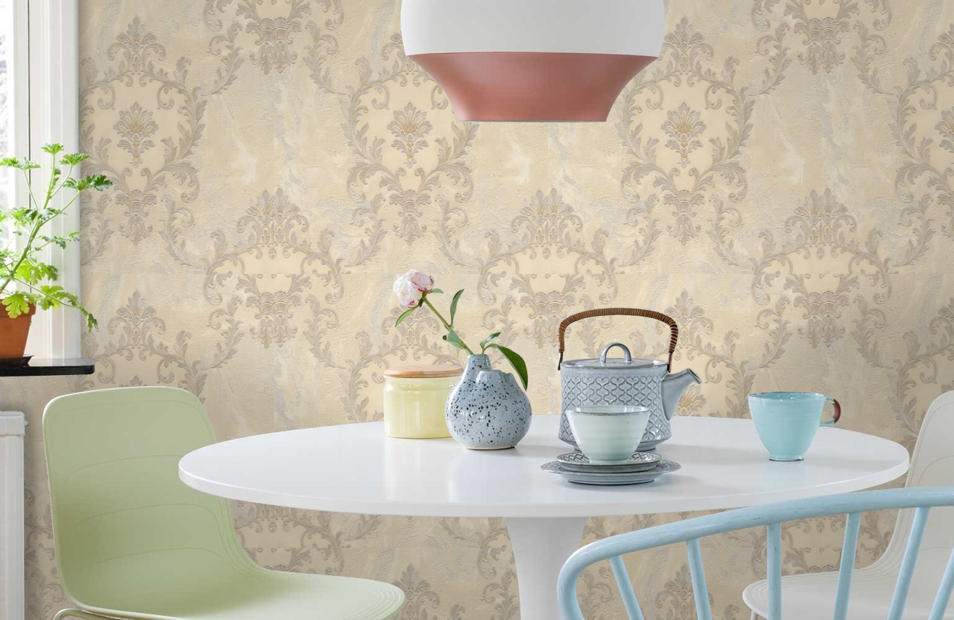 Обои 83606 фото в интерьере кухни