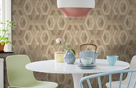 Обои 1137-02 фото в интерьере кухни превью