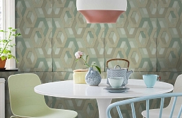 Обои 1137-04 фото в интерьере кухни превью