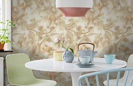 Обои 1159-01 фото в интерьере кухни превью