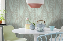 Обои 1163-04 фото в интерьере кухни превью