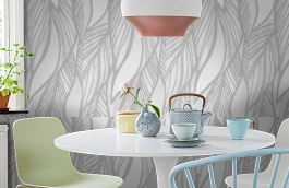 Обои 1163-11 фото в интерьере кухни превью