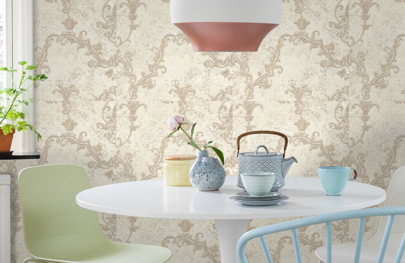 Обои 33302 фото в интерьере кухни