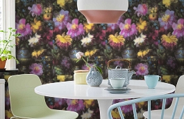 Обои 3436-5 фото в интерьере кухни превью