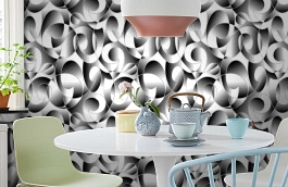 Обои 3544-7 фото в интерьере кухни превью