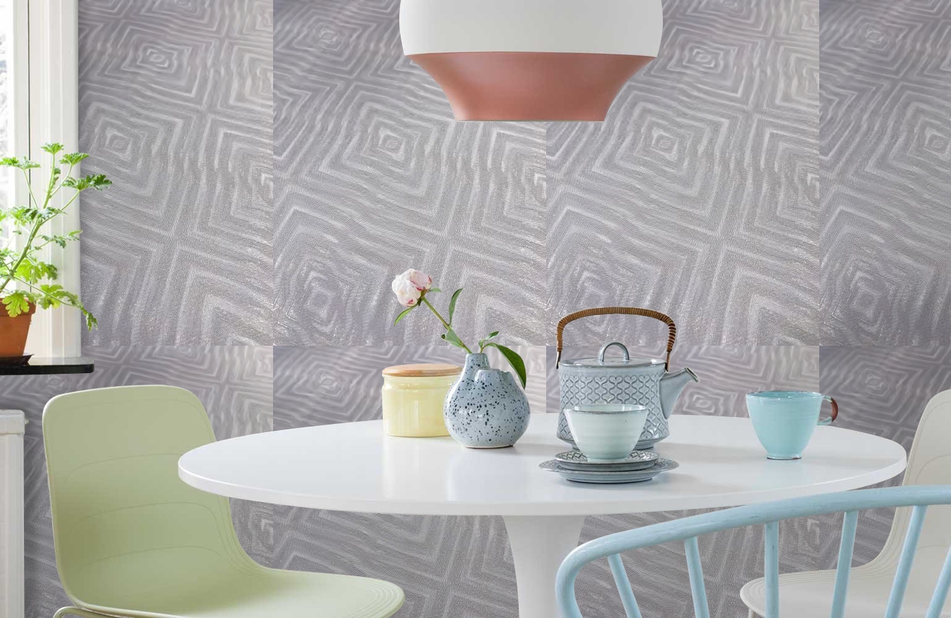 Обои 3727-5 фото в интерьере кухни