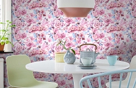 Обои 6142-3 фото в интерьере кухни превью