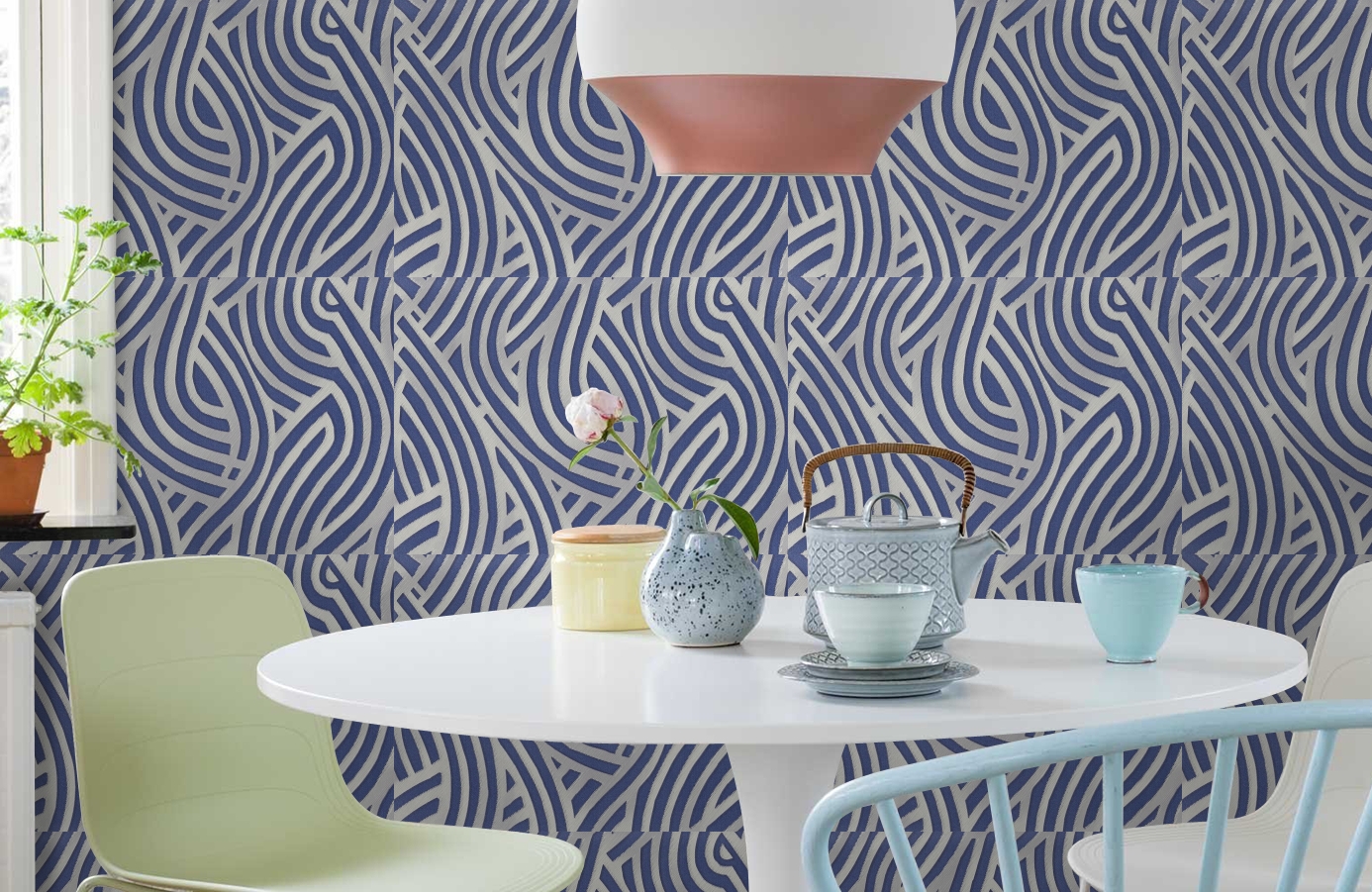 Обои 7015-20 фото в интерьере кухни Обои 7015-20 фото в интерьере кухни