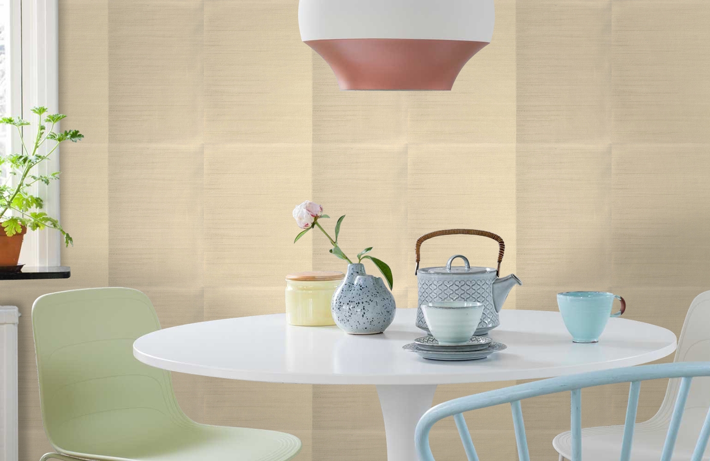 Обои 7016-02 фото в интерьере кухни