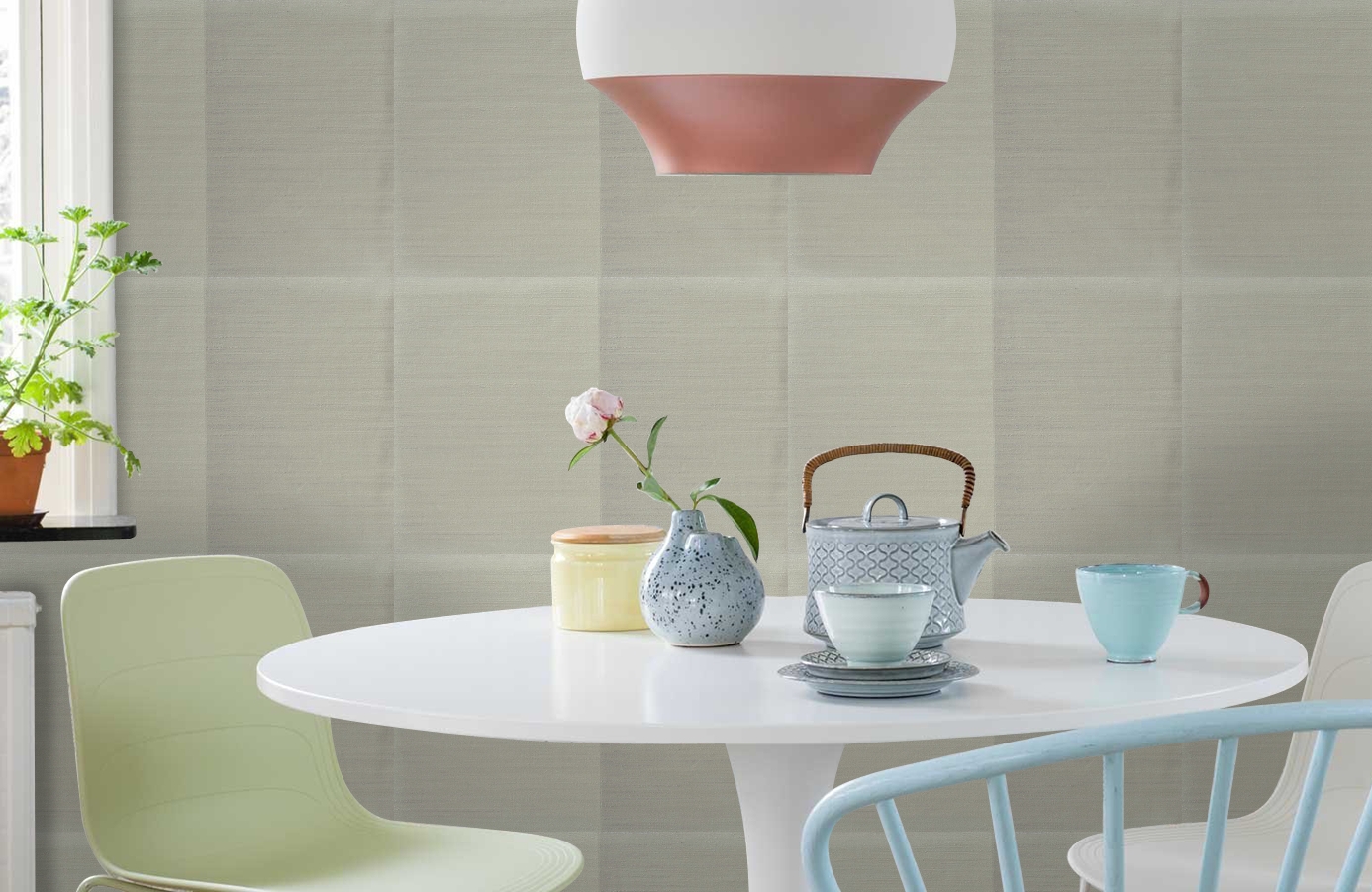 Обои 7016-04 фото в интерьере кухни