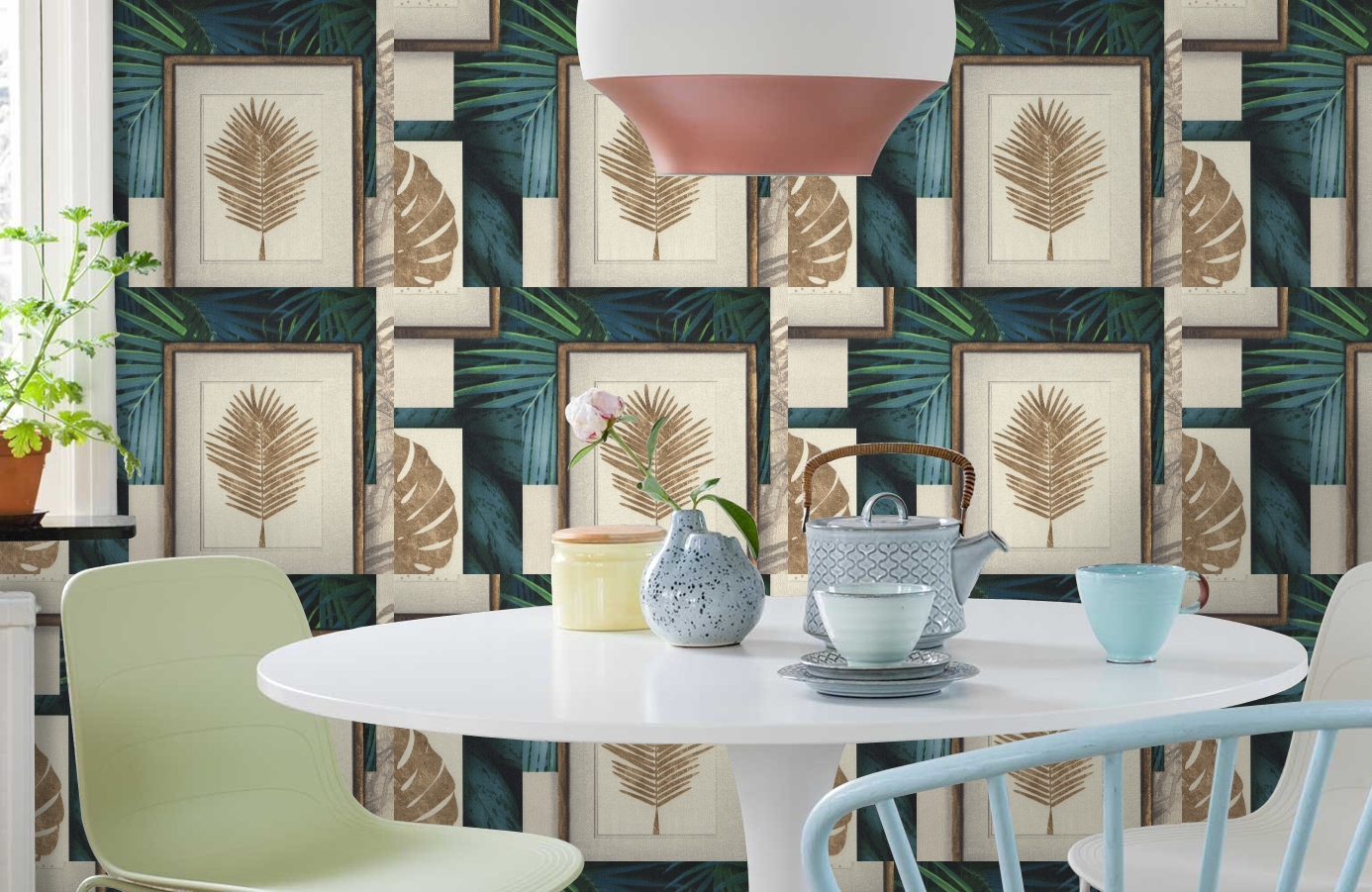 Обои 7043-01 фото в интерьере кухни Обои 7043-01 фото в интерьере кухни