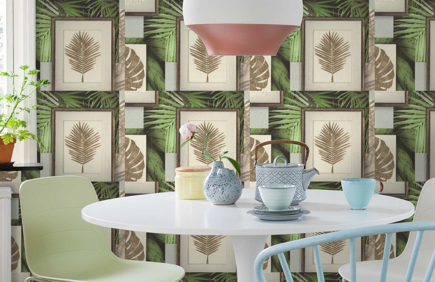 Обои 7043-04 фото в интерьере кухни Обои 7043-04 фото в интерьере кухни