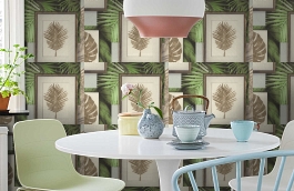 Обои 7043-04 фото в интерьере кухни превью