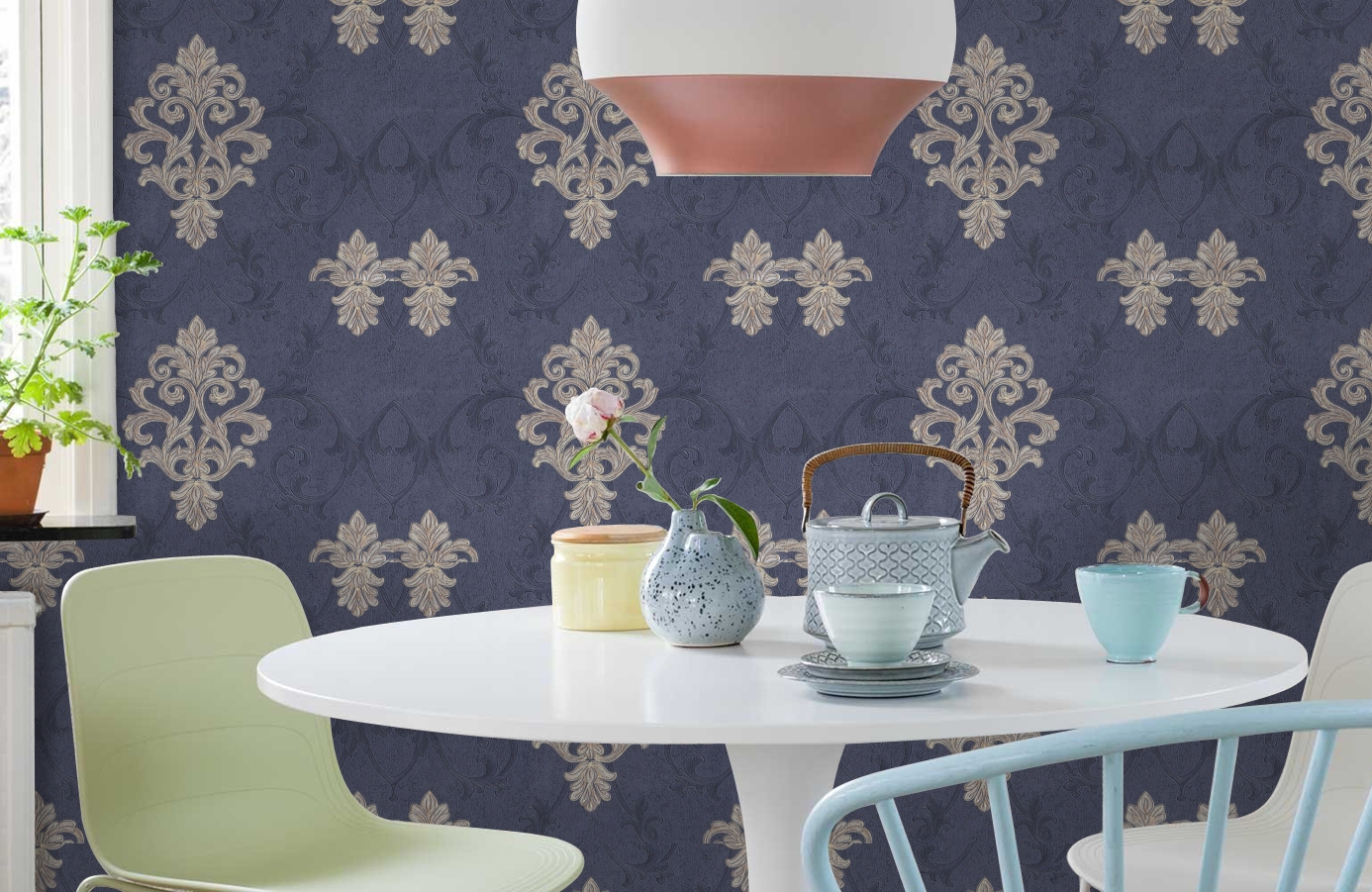 Обои 7053-20 фото в интерьере кухни Обои 7053-20 фото в интерьере кухни