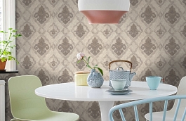 Обои 7055-06 фото в интерьере кухни превью