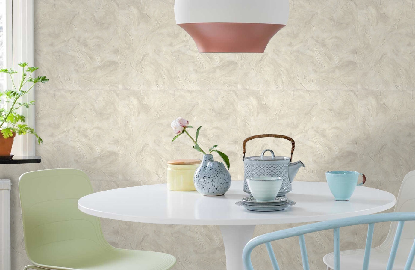 Обои 7057-01 фото в интерьере кухни Обои 7057-01 фото в интерьере кухни