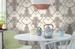 Обои 7064-11 фото в интерьере кухни превью