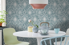 Обои 7076-09 фото в интерьере кухни превью