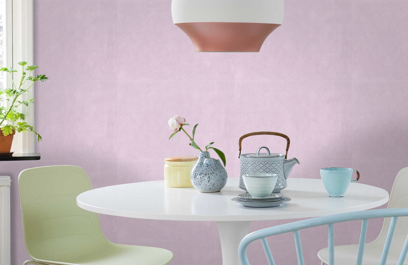 Обои 7079-07 фото в интерьере кухни