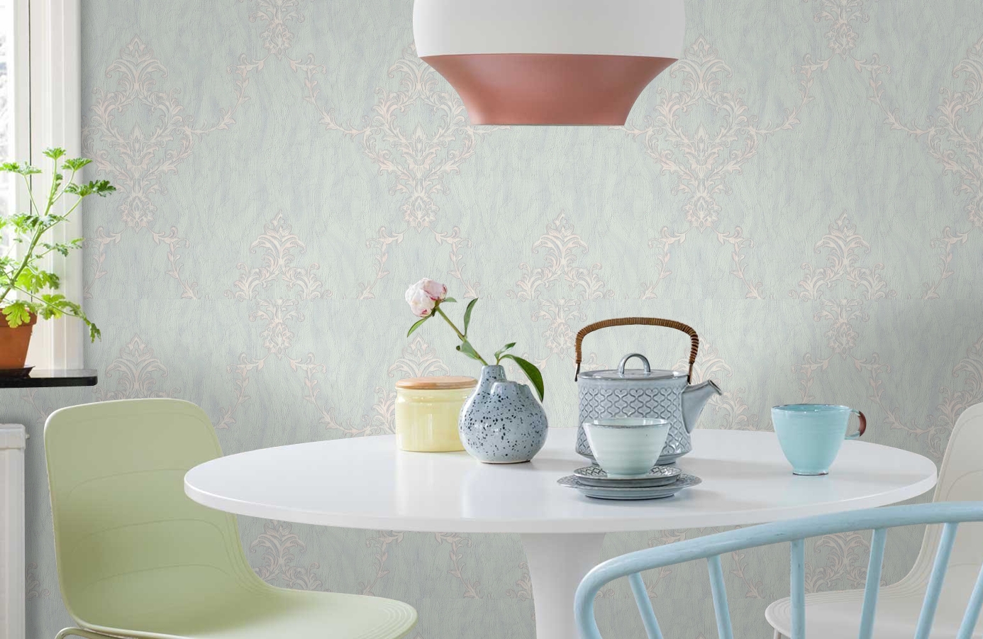 Обои 7082-03 фото в интерьере кухни Обои 7082-03 фото в интерьере кухни