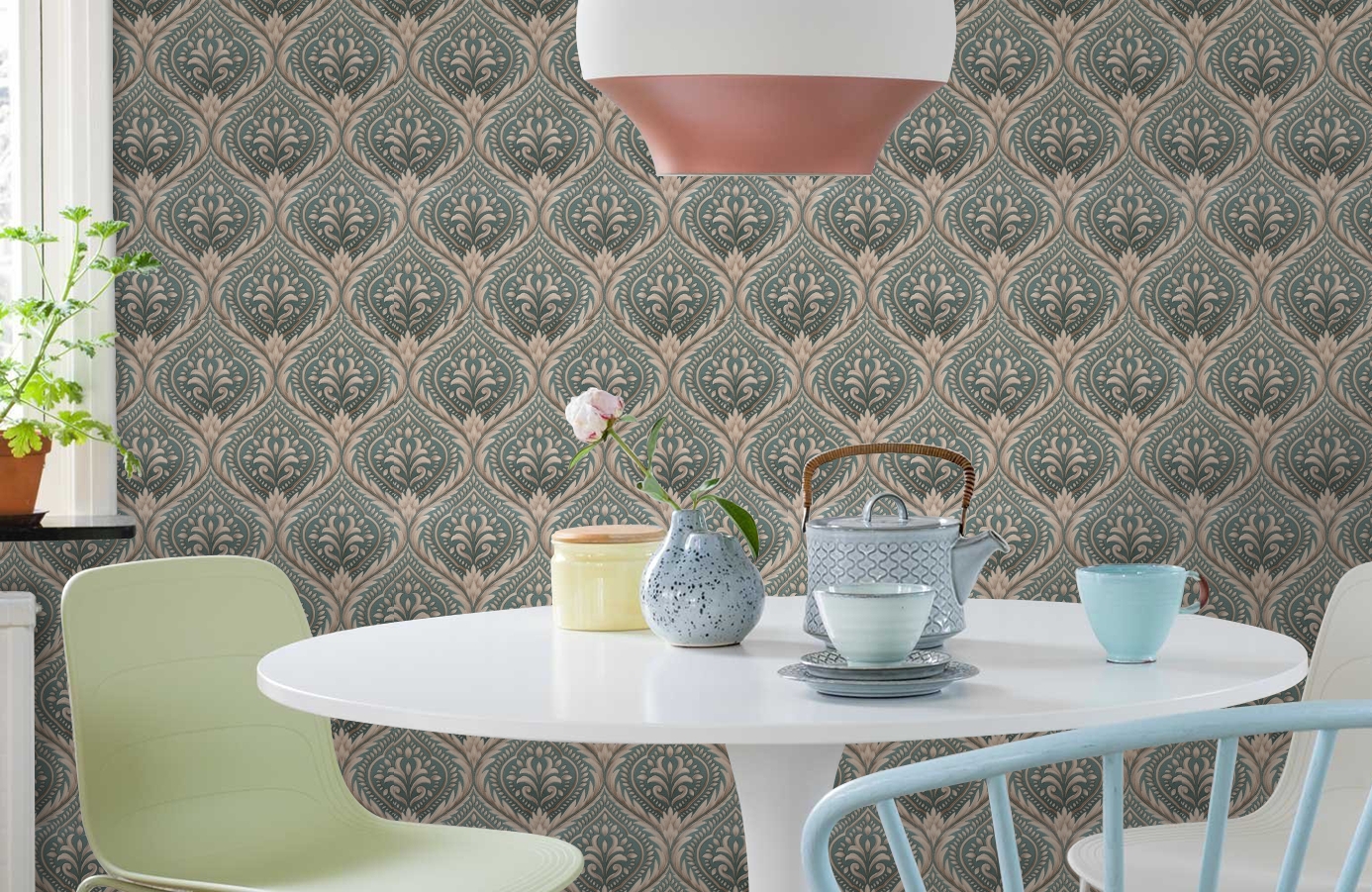 Обои 7108-04 фото в интерьере кухни Обои 7108-04 фото в интерьере кухни