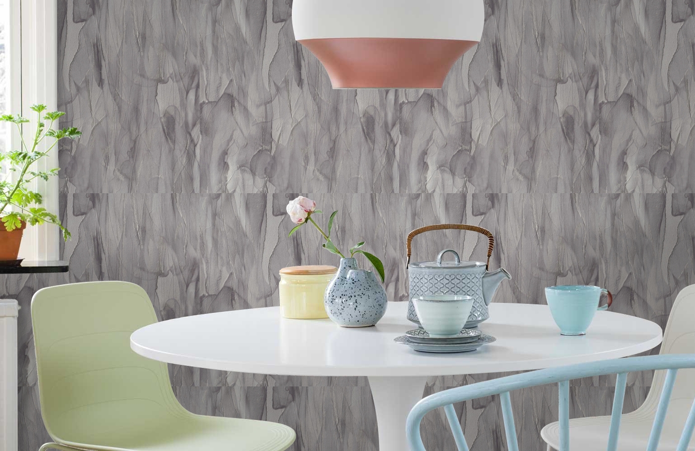 Обои 7114-23 фото в интерьере кухни