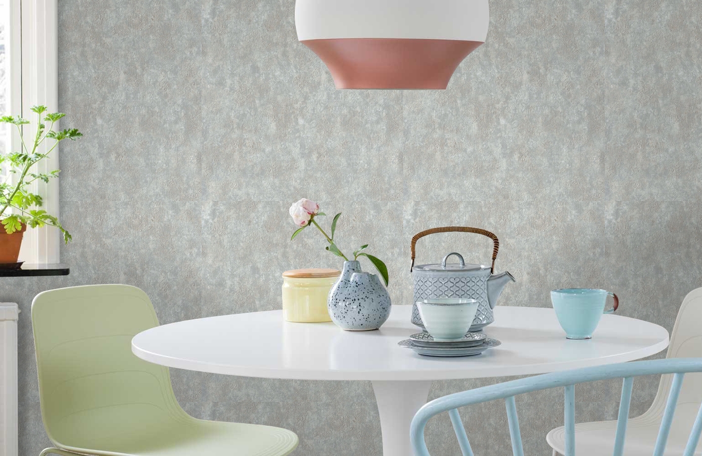 Обои 7116-04 фото в интерьере кухни