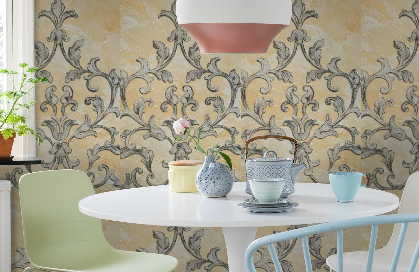 Обои 71507 фото в интерьере кухни