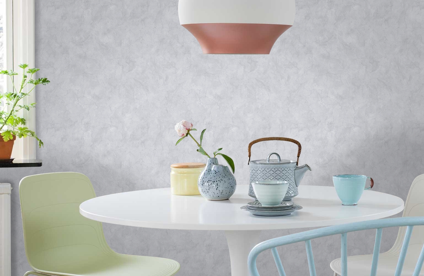 Обои 7160-24 фото в интерьере кухни