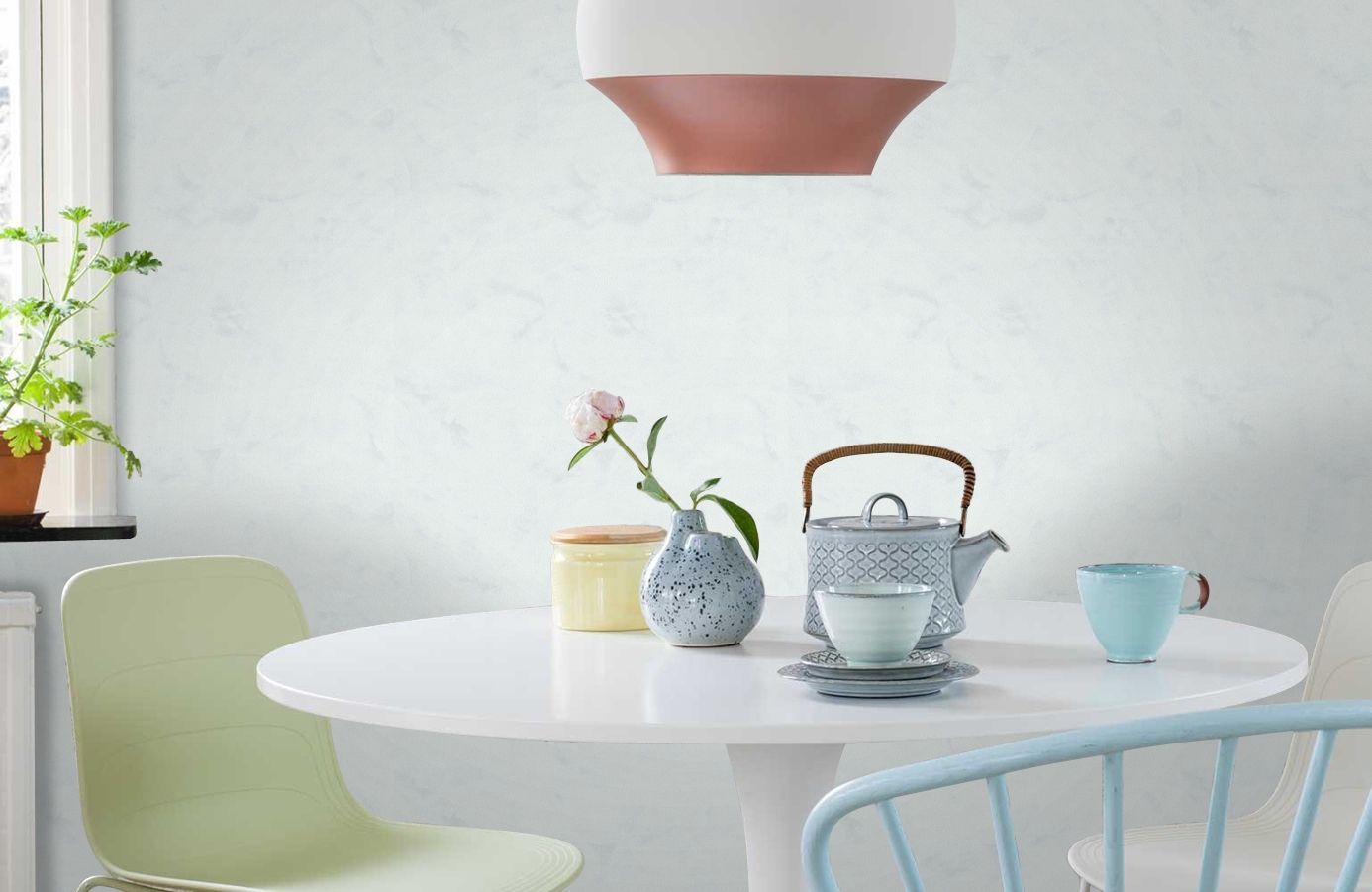 Обои 7162-23 фото в интерьере кухни