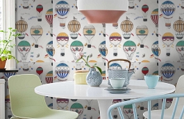 Обои 240401 фото в интерьере кухни превью