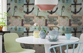 Обои 240442 фото в интерьере кухни превью