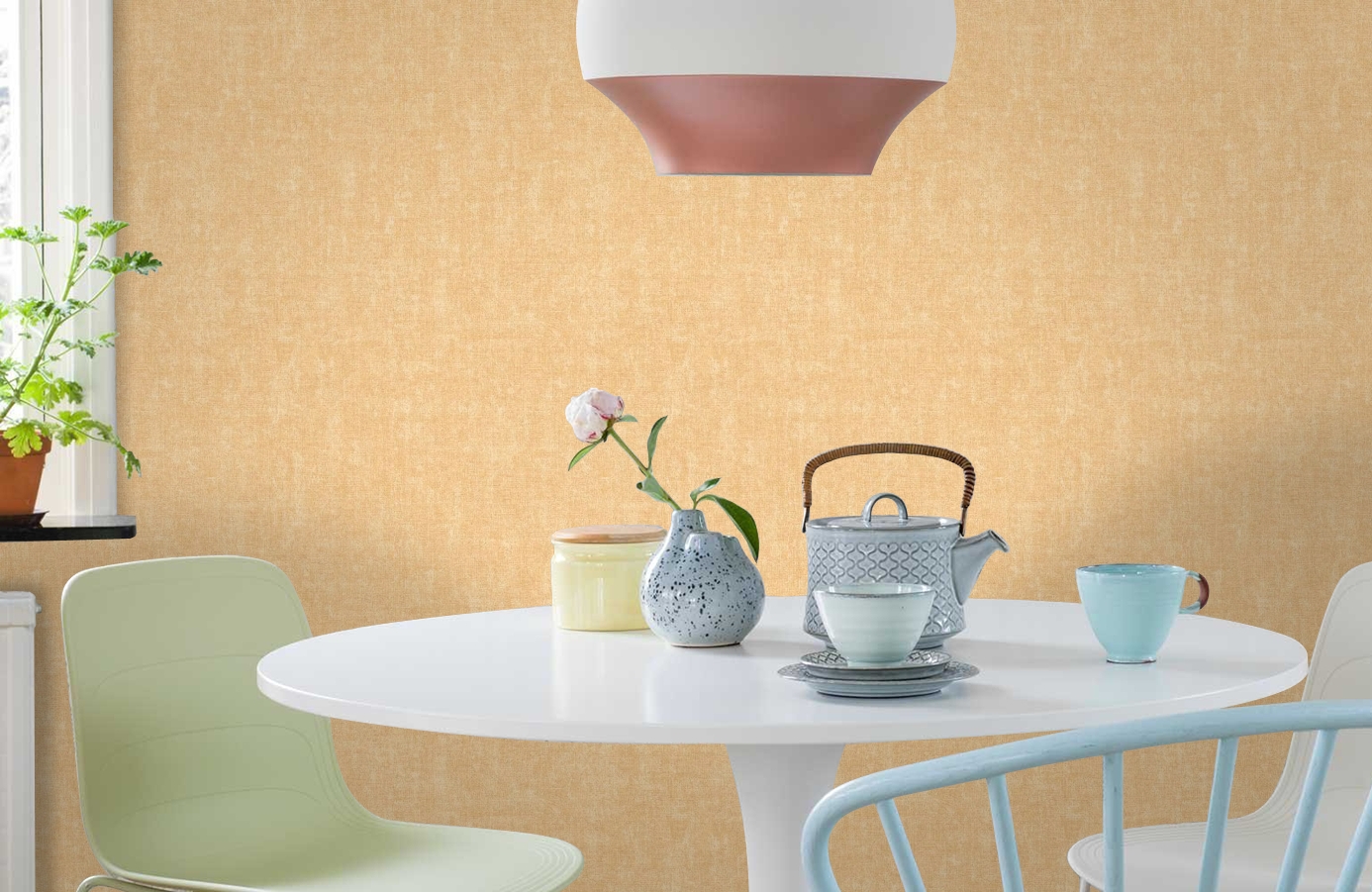 Обои VB1002 фото в интерьере кухни