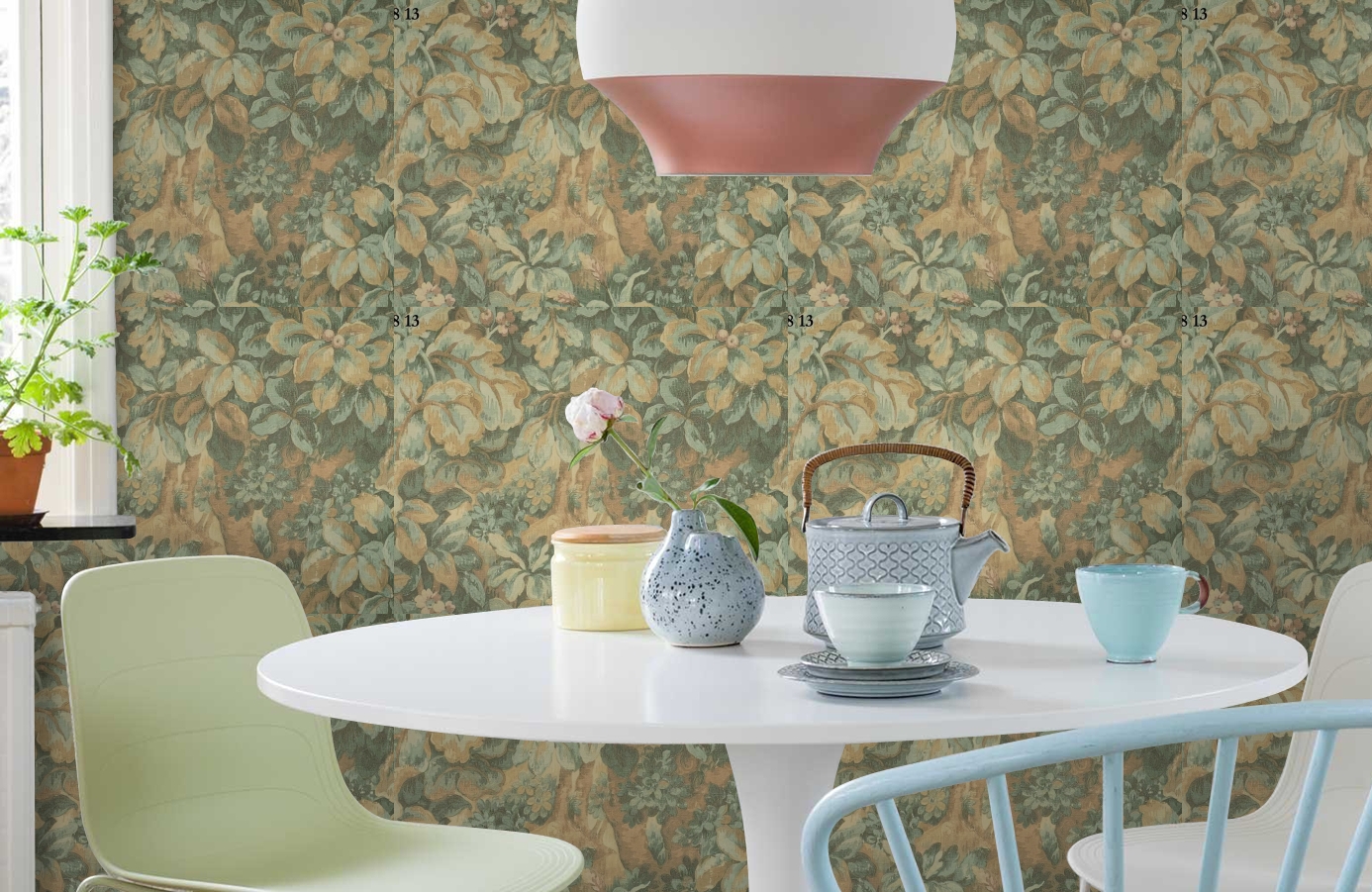 Обои 35813 фото в интерьере кухни