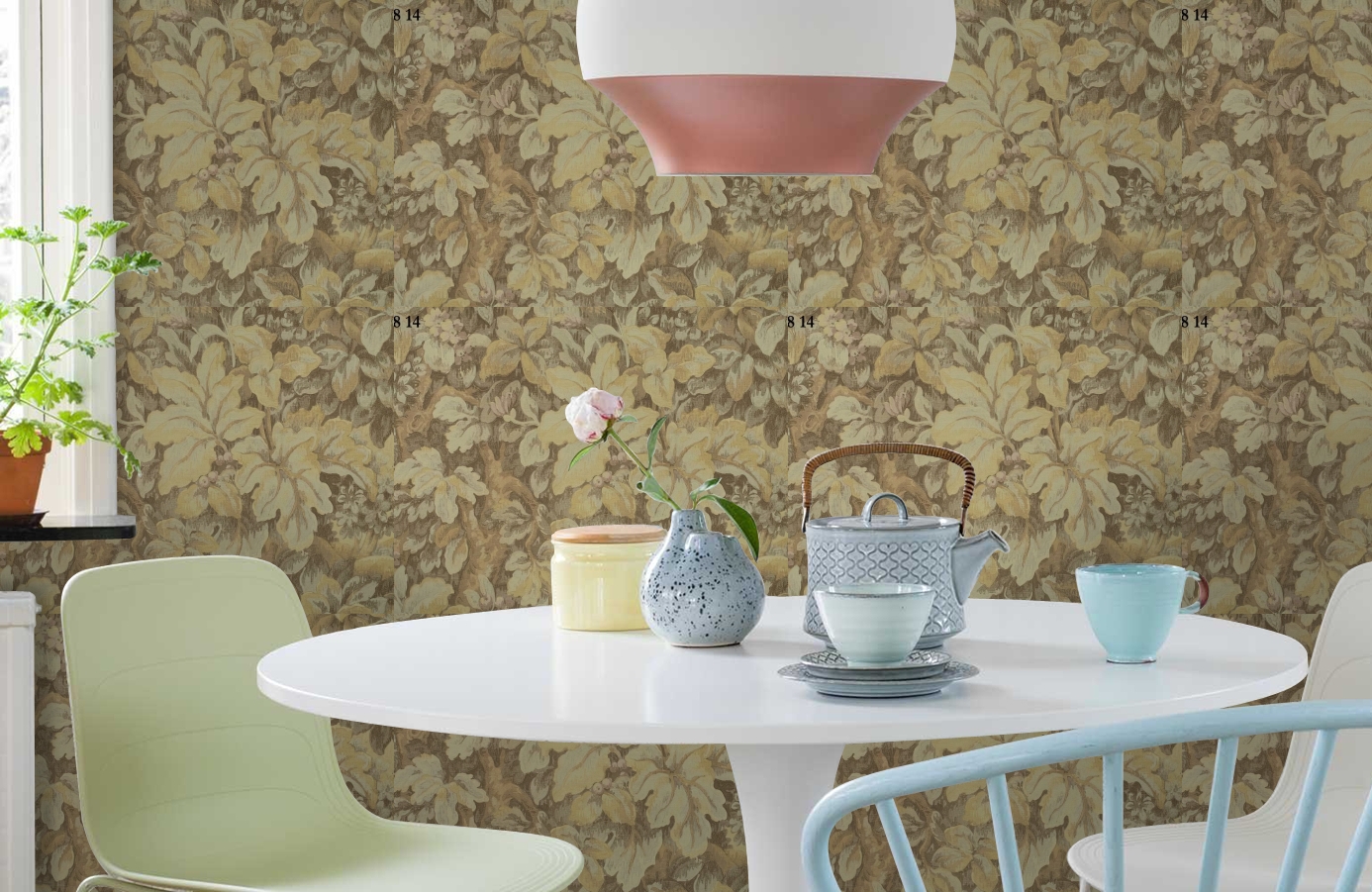 Обои 35814 фото в интерьере кухни