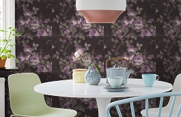 Обои 9011-12 фото в интерьере кухни превью