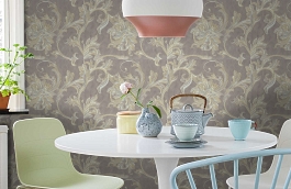 Обои 9015-12 фото в интерьере кухни превью