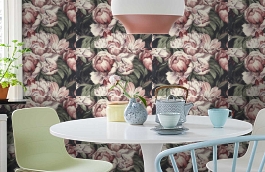 Обои 9017-22 фото в интерьере кухни превью