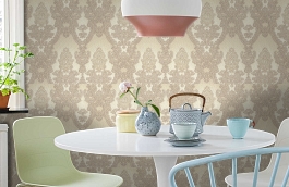 Обои 9089-01 фото в интерьере кухни превью