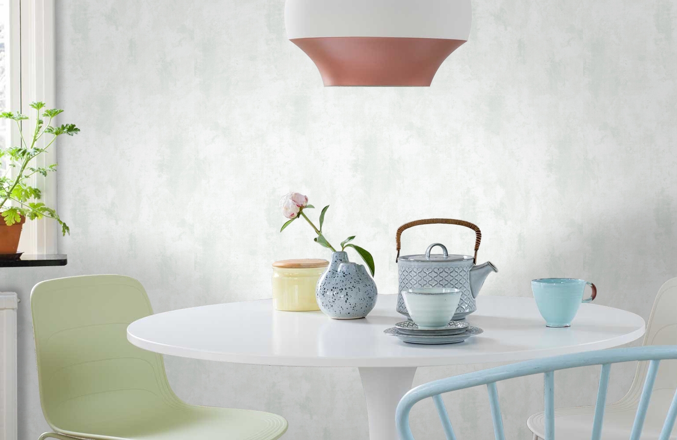 Обои 9123-00 фото в интерьере кухни