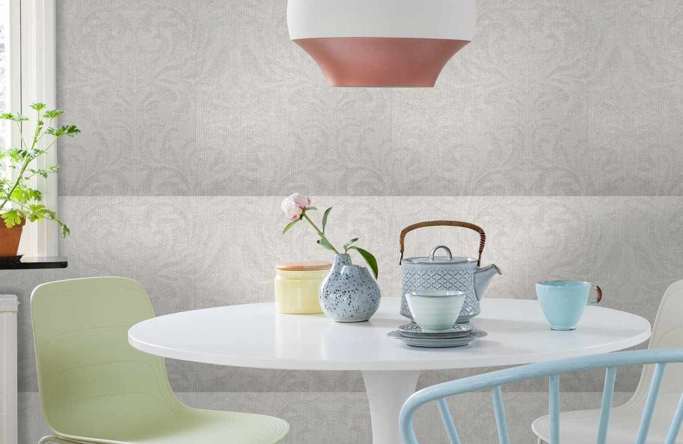 Обои 02515-22 фото в интерьере кухни