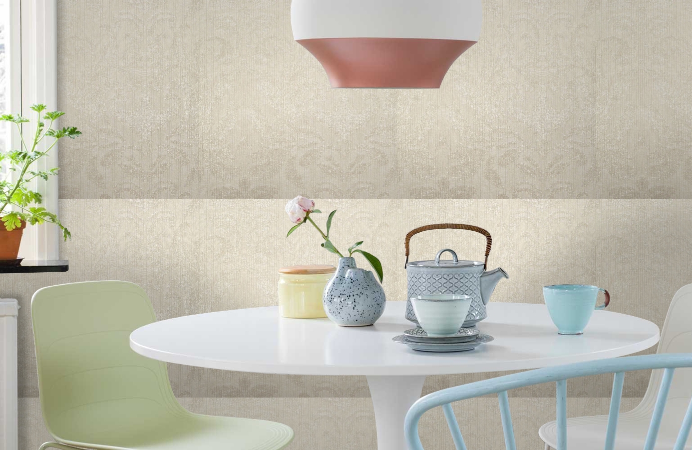 Обои 02515-32 фото в интерьере кухни