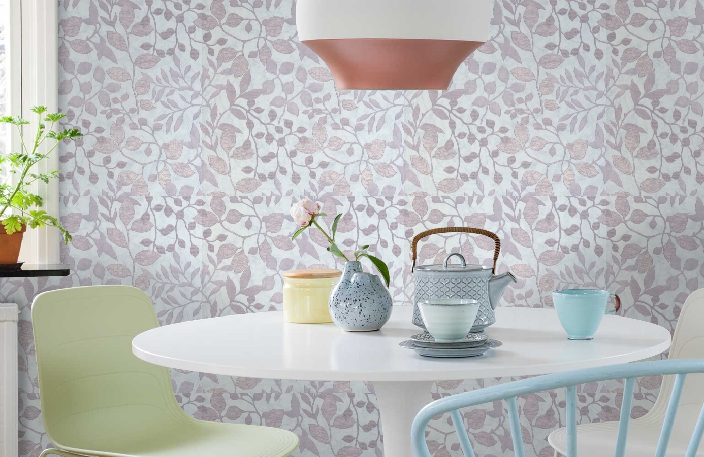 Обои 02548-12 фото в интерьере кухни