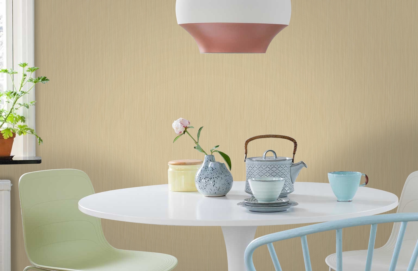 Обои 10277-04 фото в интерьере кухни