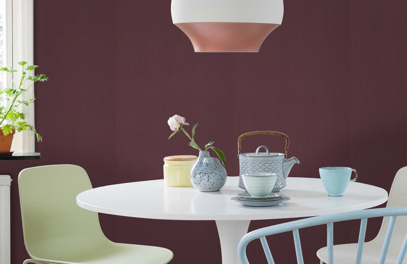 Обои 10277-11 фото в интерьере кухни