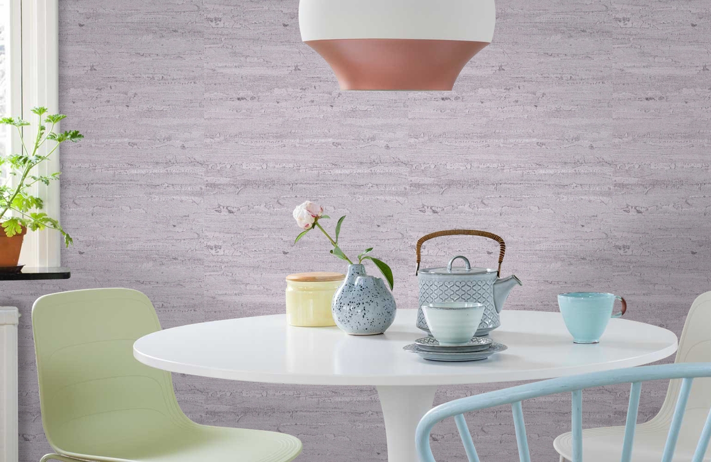 Обои 10355-06 фото в интерьере кухни