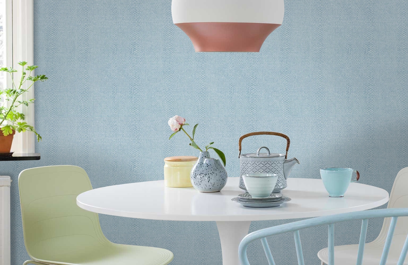 Обои 10435-03 фото в интерьере кухни